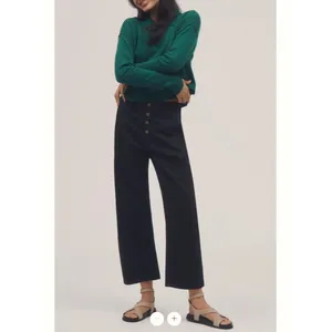 Anthropologie The Arin Mid-Rise Button-Front Barrel Pants Pilcro: Linen Edition thumbnail 2