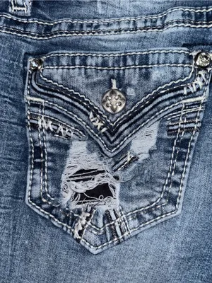 Miss Me Curvy Ankle Skinny Jeans Women’s Waist Size 27 Length 26 Distressed READ thumbnail 10