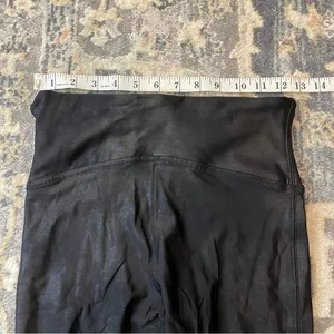 Spanx Black High-Waisted Leggings faux leather thumbnail 3