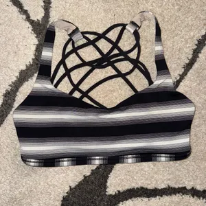 Lululemon Black and Gray Strappy Sports Bra thumbnail 3