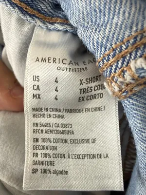American Eagle Relaxed Mom Distressed High Rise Denim Jeans - Size - 4 X-Short thumbnail 4