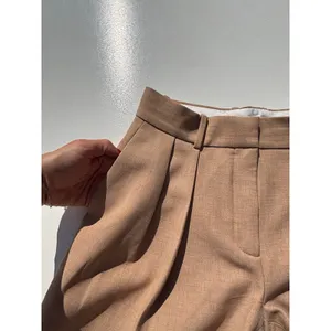 Babaton Artizia Womens The Effortless Pant Camel Wide Leg Pleated 2 thumbnail 7