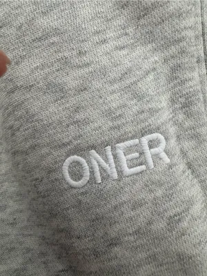 Oner Active Foundations Cosy Oversized Cuffed Joggers Light Grey Marl M-Long thumbnail 2