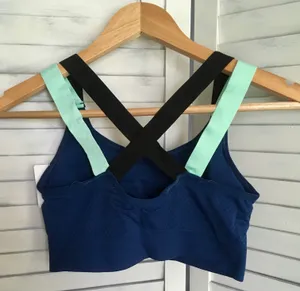 Navy/Mint Sports Bra, L/XL Blue Size L thumbnail 2