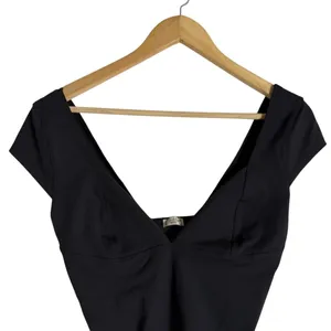 Free People Intimately Duo Corset Cami Short Sleeve Top Black Size Medium thumbnail 5