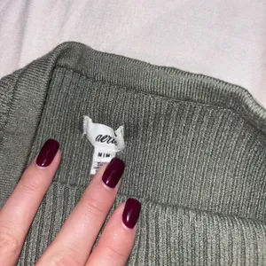 Aerie Sage Green Ribbed Crop top thumbnail 2