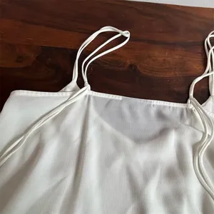 Topshop White Double Spaghetti Strap‎ V-Neck Layered Camisole Top US 4 13A07LIVR thumbnail 4