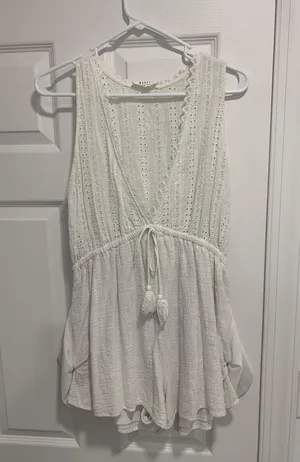 Lost + Wander white romper  thumbnail 1