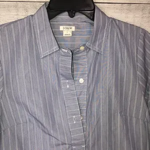 J. Crew Quarter Button Front Blouse thumbnail 1