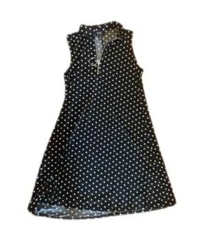 Casual polka dot dress Black thumbnail 1
