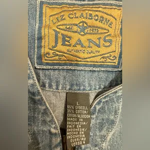 Vintage 90s Liz Claiborne Denim Vest Large thumbnail 2