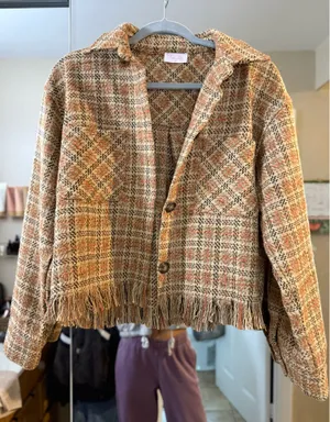 Pink Lily Tweed Jacket thumbnail 1
