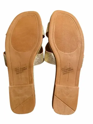 Olivia Miller Gold Slip on Sandals(Size 9) thumbnail 2