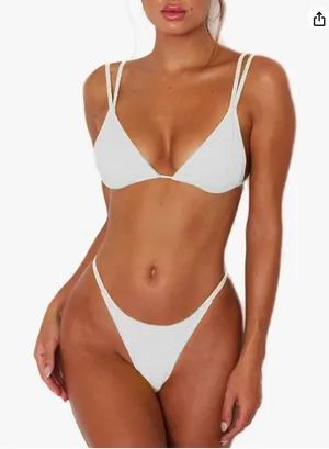 NWT White Bikini from Amazon thumbnail 1