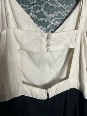 Urban Outfitters Kimchi Blue Cream & Black Colorblock Mini Dress Size 2 Y2K thumbnail 7