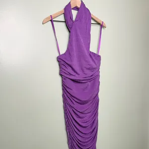 NWT Hello Molly Fabulous Spark Halter Glitter Maxi Dress Purple Women’s Size 8 thumbnail 7