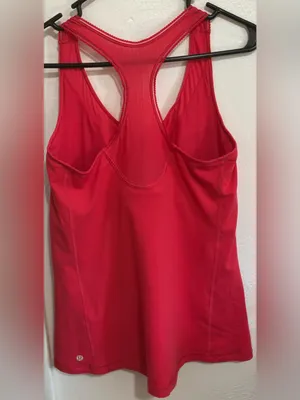 #92 Lululemon Pink Racerback Tank Top - Women's Activewear Size 10 thumbnail 2