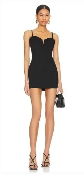 Superdown Renetta Mini Dress in Black Small thumbnail 1