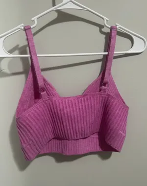 Pink knitted crop top Size M thumbnail 2