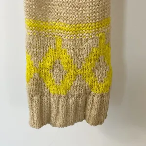 Lulus Boho Aztec Beige Embroidered Print Lightweight Knit Sweater Womens L thumbnail 4