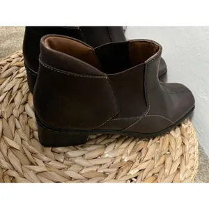 NWOB Josef Seibel Square Toe Chelsea Slip on Mid Calf Brown Leather Boots 9/9.5 thumbnail 4