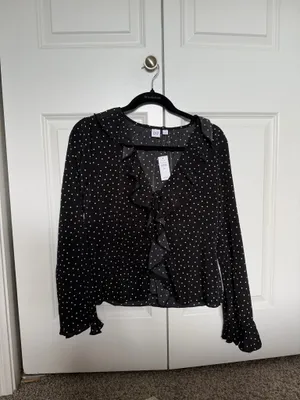 Gap Polka Dot Ruffle Blouse thumbnail 5