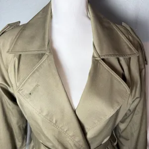 Vintage Worthington Made in Poland Long Double Breasted Trench Coat Women's 8 thumbnail 5