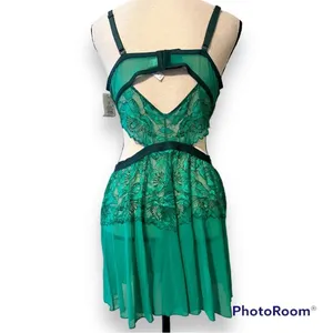 AUDEN XL intimate sleepwear lingerie green underwire padded adjustable straps thumbnail 4