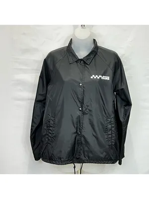 Vans Thanks Coach Lightweight Jacket Size M Black thumbnail 4