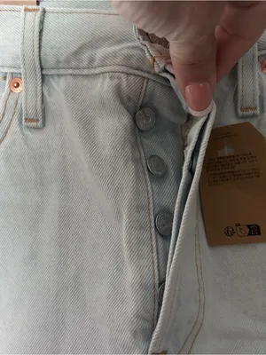 NWT Levi’s 501 Shorts Denim High Rise Button Fly Distressed S11 thumbnail 3