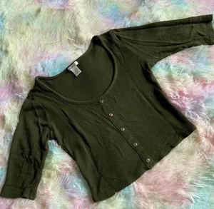 3/4 Short sleeve Crop Top thumbnail 1