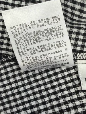 Japanese Gingham Bow Front Midi Dress Black White Size M thumbnail 11