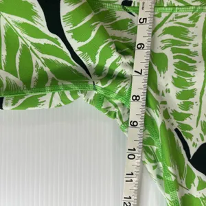 Alo Yoga XXS Green Tropical Print High Waisted Stirrup Leggings Black Stretch thumbnail 8