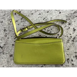 Coach CO984 Morgan Metallic Green Leather Crossbody Bag thumbnail 6