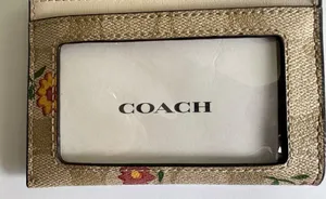 Mini Skinny Id Case In Signature Canvas With Nostalgic Ditsy Print NWT thumbnail 2