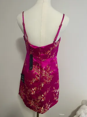 Lulus Fuchsia Satin Mini Dress thumbnail 6