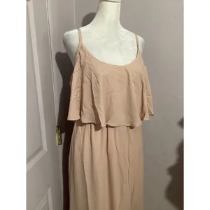 Show Me Your Mumu Caitlin Ruffle Maxi Dress Dusty Blush Pink thumbnail 2