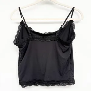 SUUKSESS Womens Black Lace Trim Buttery Soft Romantic Camisole Tank Size XL‎ thumbnail 5