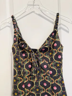 HILL HOUSE HOME Lillie Midi Dress in Cisco Trellis Print size XS thumbnail 11