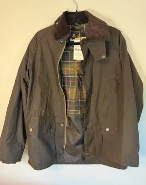 Barbour Classic Bedale Wax Jacket Olive Sz 32 Unisex NWT $425 thumbnail 1