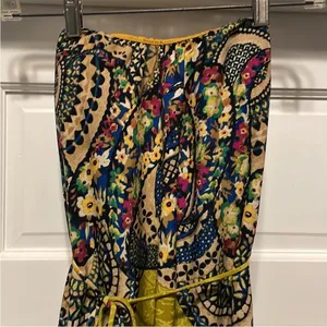 Hello miss-strapless paisley, satin‎ maxi dress L thumbnail 4