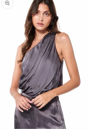 Young Fabulous‎ & Broke YFB Cynthia Bodysuit One Shoulder Minimalist Chic thumbnail 1