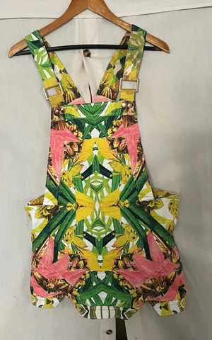 Finders Keepers Tropical Overall Denim Dress thumbnail 1