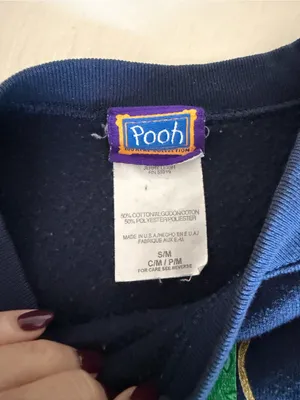 Vintage Pooh Christmas crew neck Blue thumbnail 2