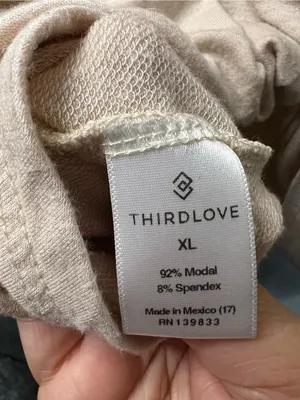 ThirdLove Slouchy Twist Back Cream Modal Oversized Soft Sweater Top XL thumbnail 10