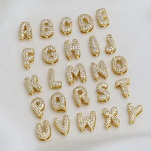 Balloon Zircon Letter K Initial Necklace Gold thumbnail 5