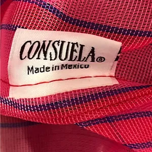 NWOT Consuela Fiesta Pink Striped Shopping Tote Mesh Bag thumbnail 9
