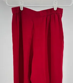 Chaus Red Women's 100% silk pants office 10 holiday professional party casual thumbnail 3