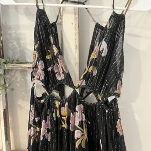 Anthropologie Cutout Maxi Dress Sheer Black Motif Size‎ XS Cover Up Boho thumbnail 11