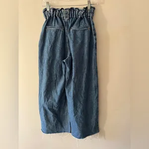 Zara Paperbag Elastic Waist‎ Wide Leg Baggy Balloon Jeans thumbnail 3